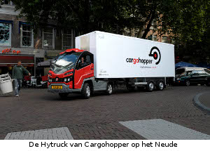 Cargohopper elektrische_Hytruck_op_het_Neude